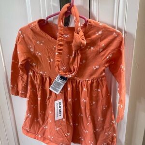 NWT Old Navy 6-12M dress and matching headband